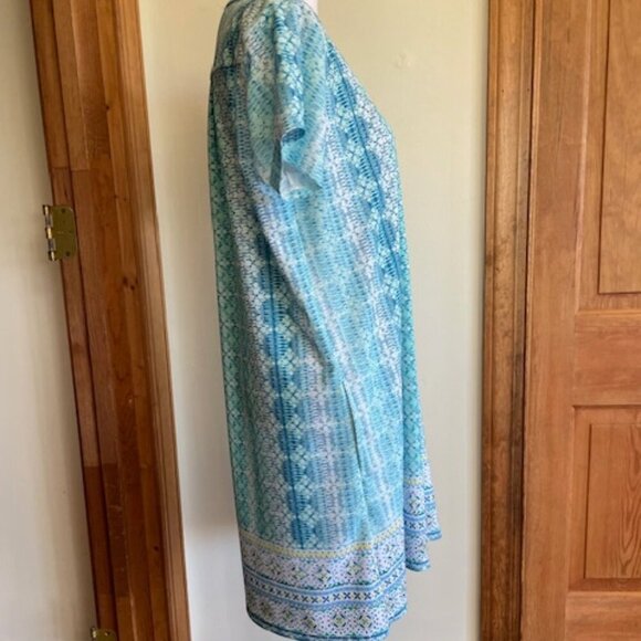 CABANA LIFE Short Sleeve Knit Shift Dress UPF 50 - Picture 11 of 16